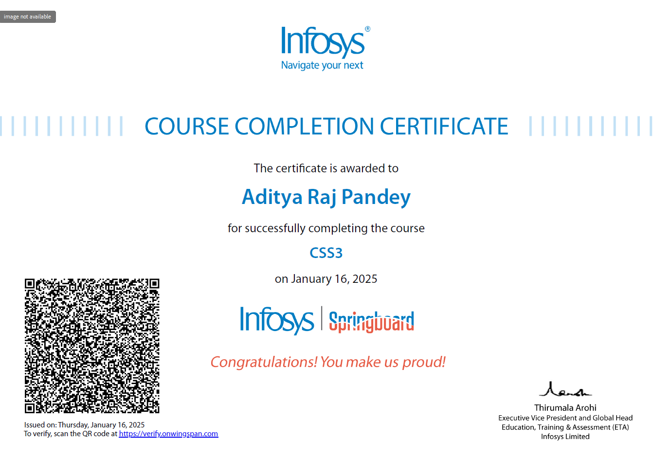 CSS3 Certificate